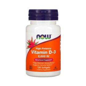 NOW Foods, Vitamin D3, 50 mcg (2000 IU), 120 Softgels
