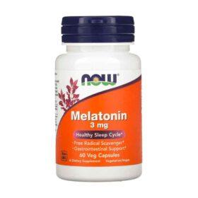 Melatonin, 3 mg, 60 Veg Capsules, Now Foods