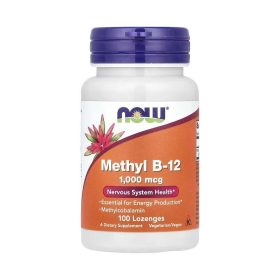 Vitamin B-12 (as methylcobalamin), 1 mg 100 Lozenges, Now Foods