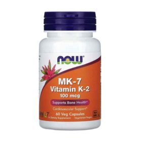 NOW Foods, MK-7 Vitamin K-2, 100 mcg, 60 Vegetarian Capsules