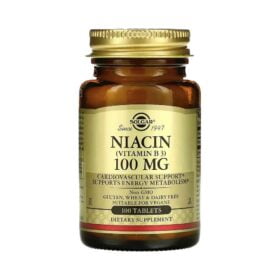 Solgar, Niacin (Vitamin B3), 100 mg, 100 Tablets