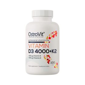 OstroVit Vitamin D3 4000 IU + K2, 100 Tablets