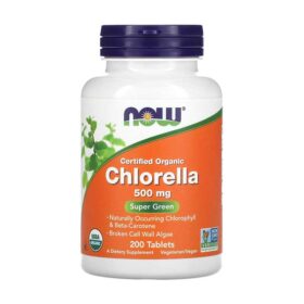 NOW Foods, Certified Organic Chlorella, 500 mg, 200 Tablets