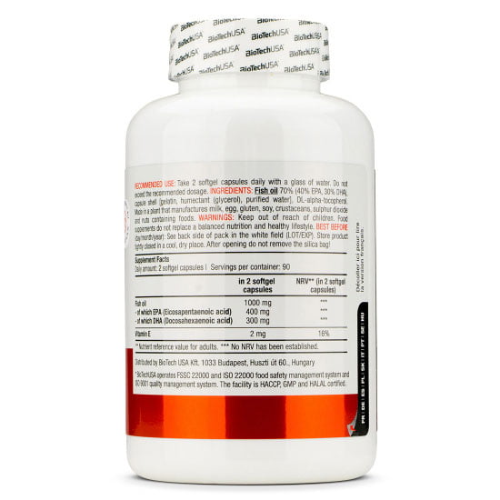 BiotechUSA, Mega Omega 3, 90 Softgels - Image 3
