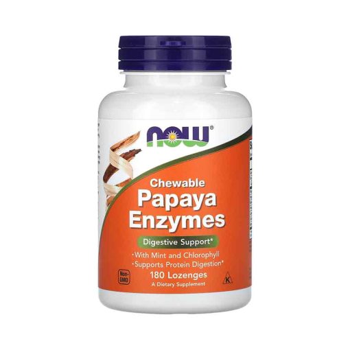 Chewable Papaya Enzymes, 180 Lozenges, NOW Foods