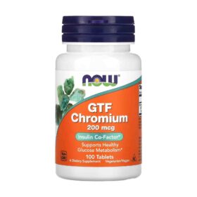 Chromium GTF, 200 mcg, 100 Tablets, NOW Foods