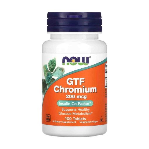 Chromium GTF, 200 mcg, 100 Tablets, NOW Foods