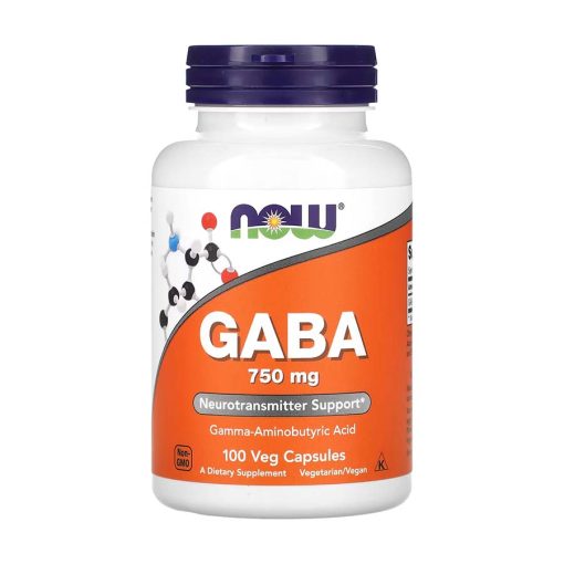 NOW Foods, GABA, 750 mg, 100 Vegetarian Capsules