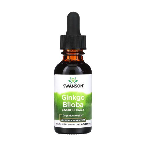 Ginkgo Biloba Liquid Extract, Alcohol-Free and Sugar-Free, 29.6 ml, Swanson