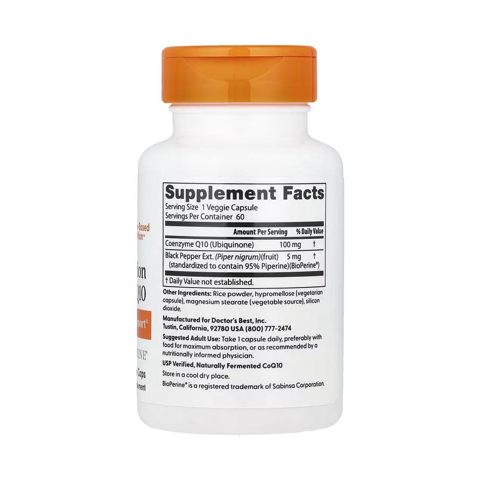 High Absorption CoQ10 with BioPerine, 100 mg, Doctor's Best - Image 2