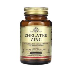 Solgar, Chelated Zinc, 100 Tablets