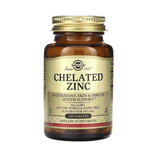 Solgar, Chelated Zinc, 100 Tablets