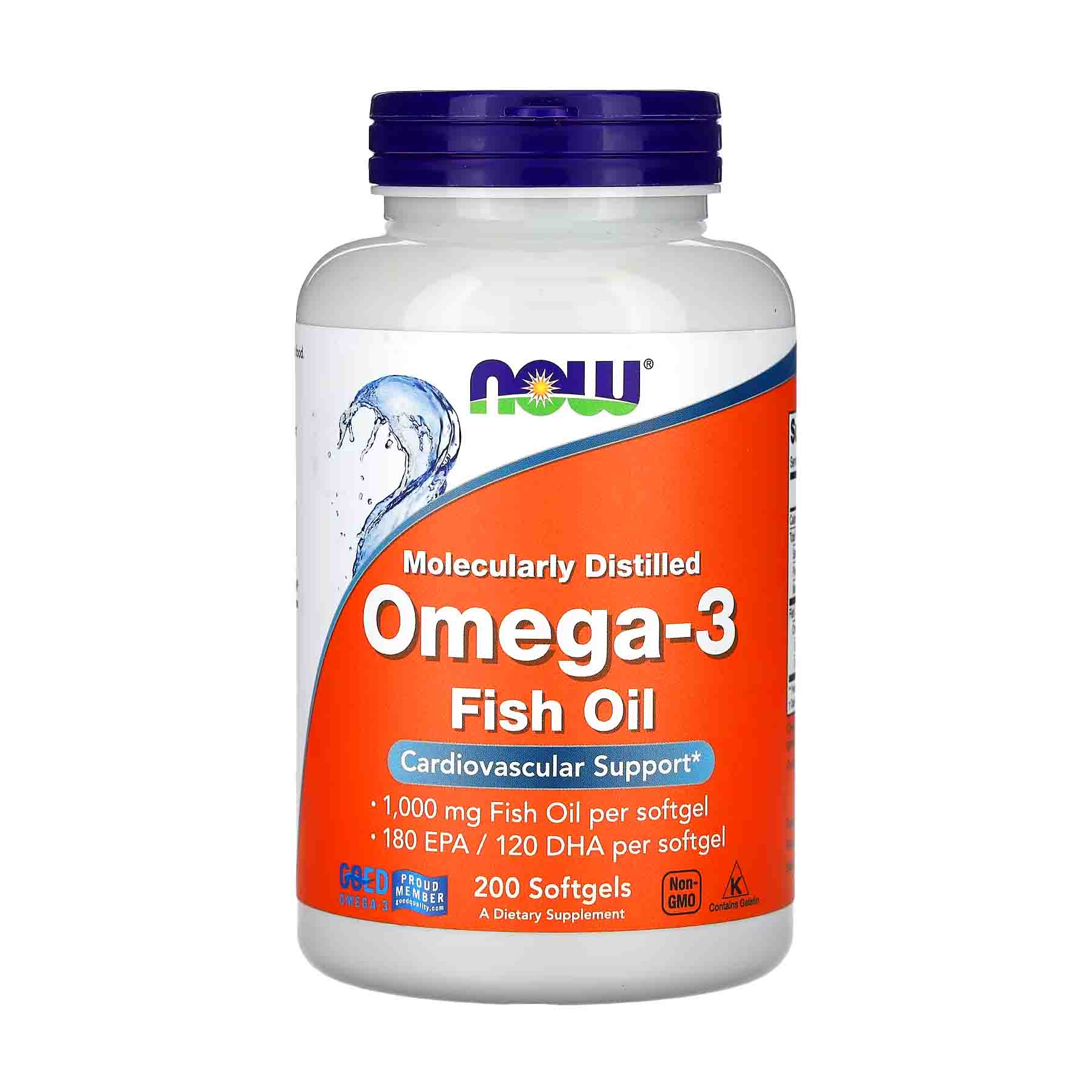 NOW Foods, Omega-3 Rich Fish Oil, (1000 mg per Softgel) - Image 2
