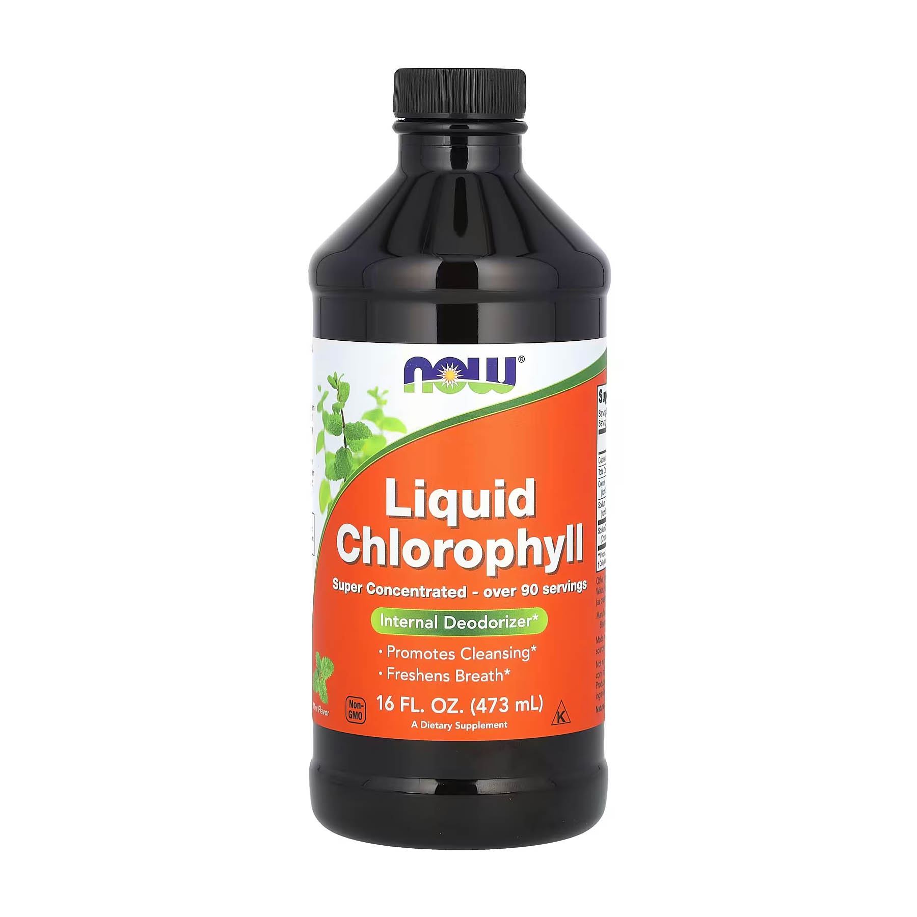 Liquid Chlorophyll, Natural Mint, 473 ml, NOW Foods