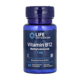 Vitamin B12 Methylcobalamin, 1 mg, 60 Vegetarian Lozenges, Life Extension