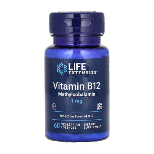 Vitamin B12 Methylcobalamin, 1 mg, 60 Vegetarian Lozenges, Life Extension