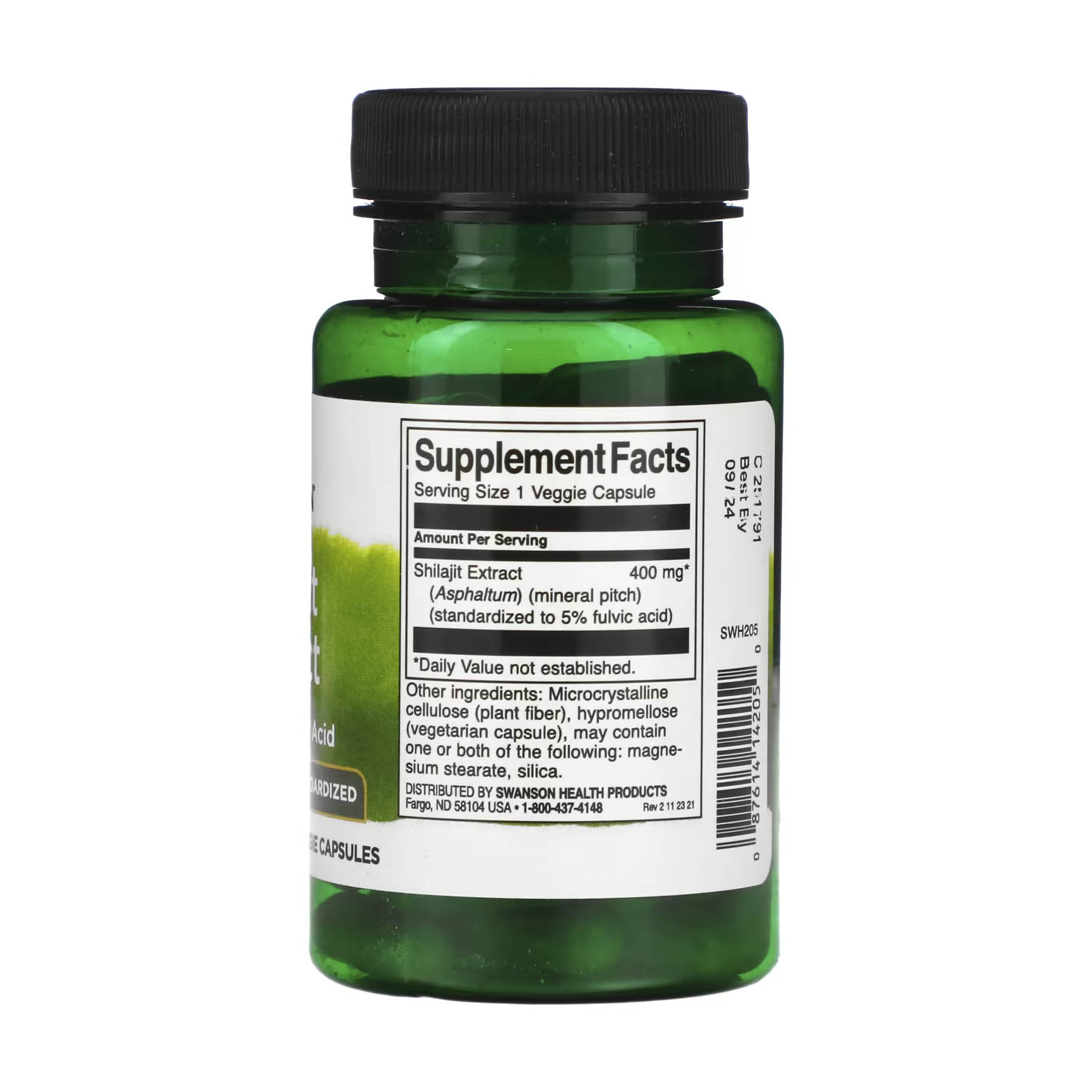 Standardized Shilajit Extract, 400 mg, 60 Vegetarian Capsules, Swanson - Image 2