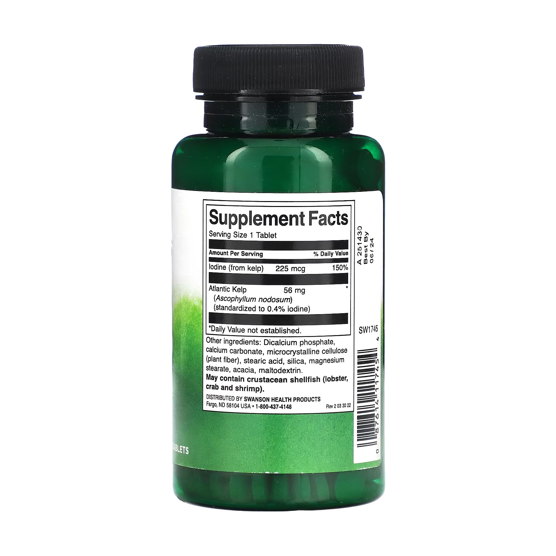 Swanson, Kelp, 250 Tablets - Image 2