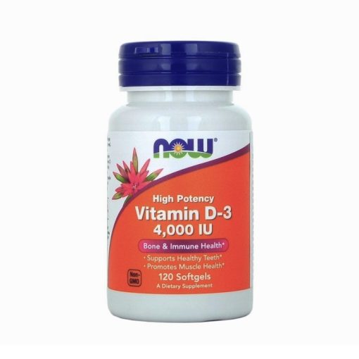 Vitamin D3 4000 IU – 120 Capsules, Now Foods