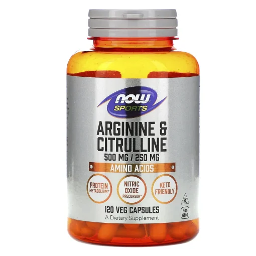 Sports, Arginine & Citrulline, 120 Veg Capsules — NOW Foods