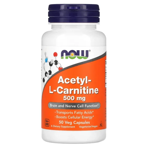 Acetyl-L- Carnitine, 500 mg, 50 Veg Capsules — NOW Foods