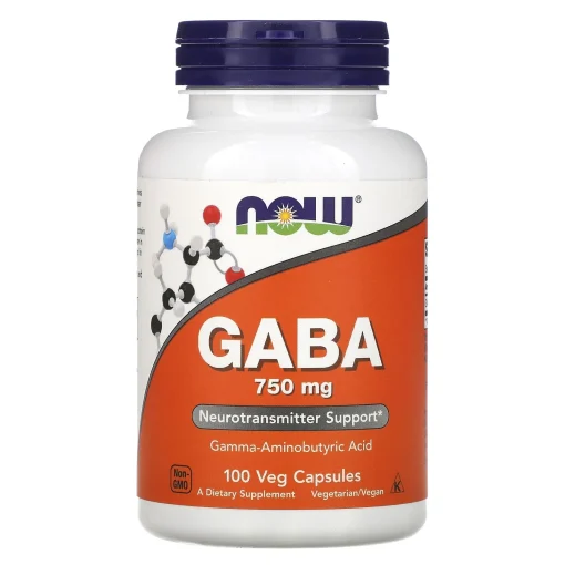 GABA, 750 mg, 100 Veg Capsules — NOW Foods