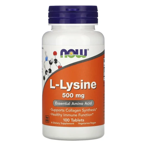 L-Lysine, 500 mg, 100 Tablets — NOW Foods