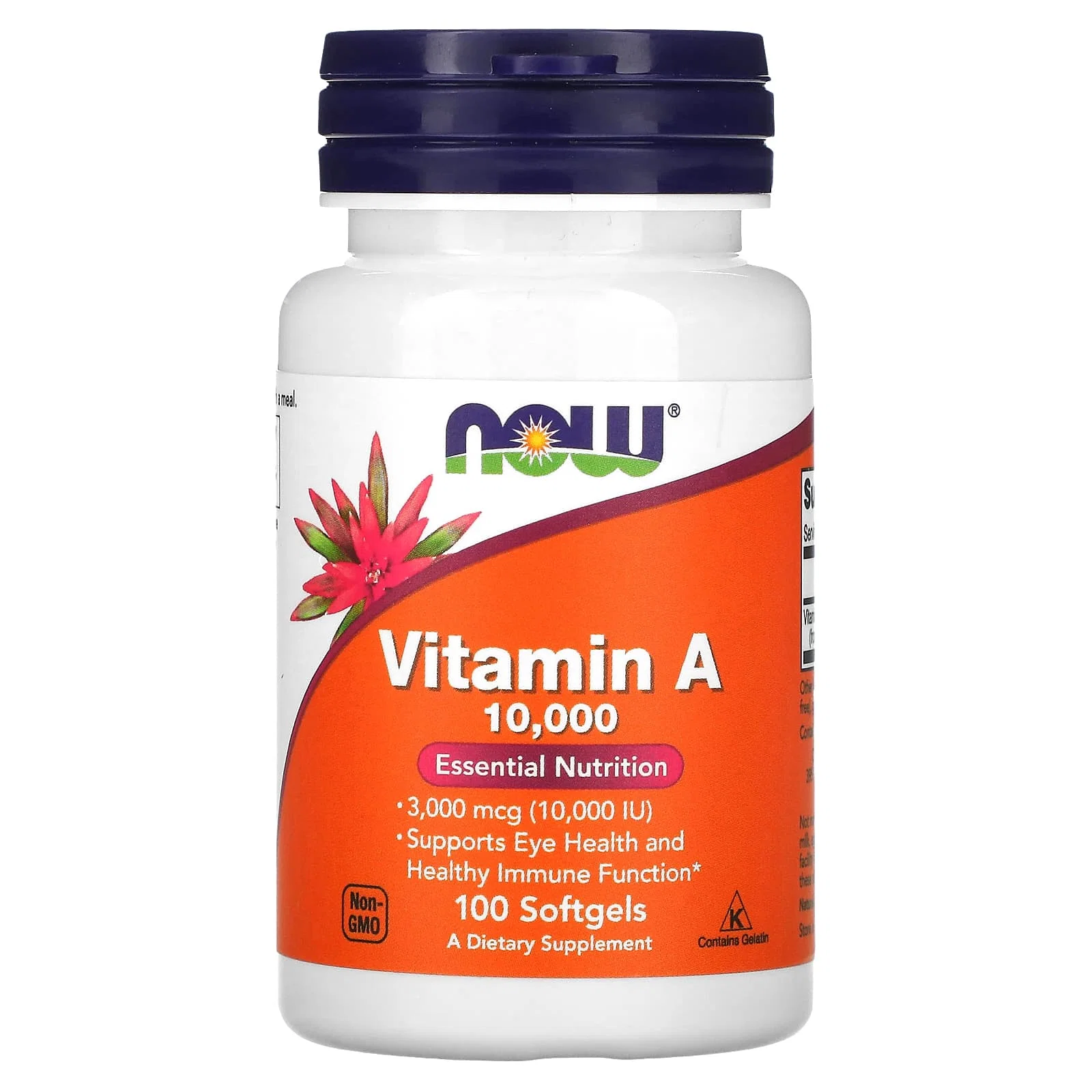 Vitamin A, 3,000 mcg (10,000 IU), 100 Softgels — NOW Foods