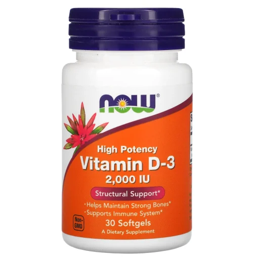 Vitamin D-3, 2,000 IU, 30 Softgels — NOW Foods