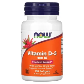 Vitamin D-3, 400 IU, 180 Softgels