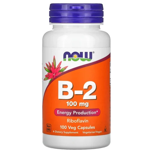 B-2, 100 mg, 100 Veg Capsules — NOW Foods