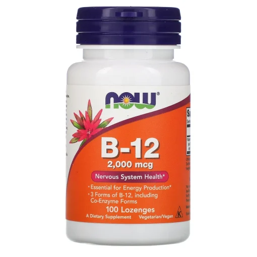 B-12, 2,000 mcg, 100 Lozenges — NOW Foods