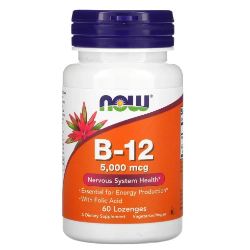 B-12, 5,000 mcg, 60 Lozenges — NOW Foods