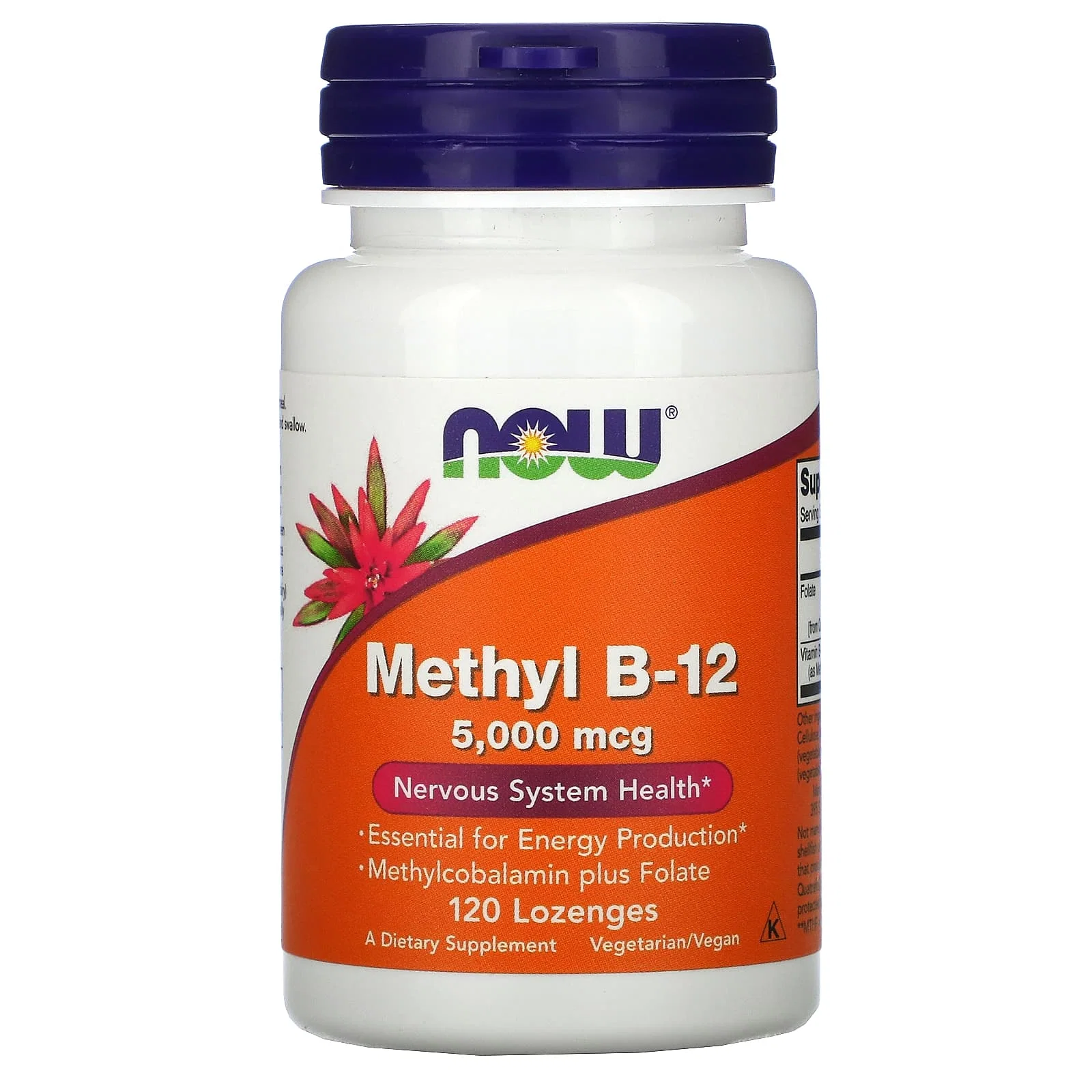 Methyl B-12, 5,000 mcg, 120 Lozenges — NOW Foods