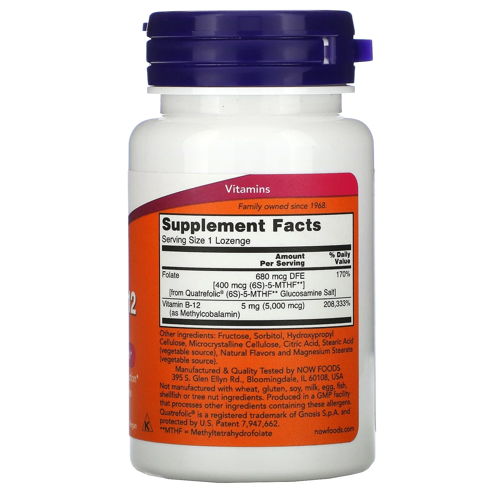 Methyl B-12, 5,000 mcg, 120 Lozenges — NOW Foods
