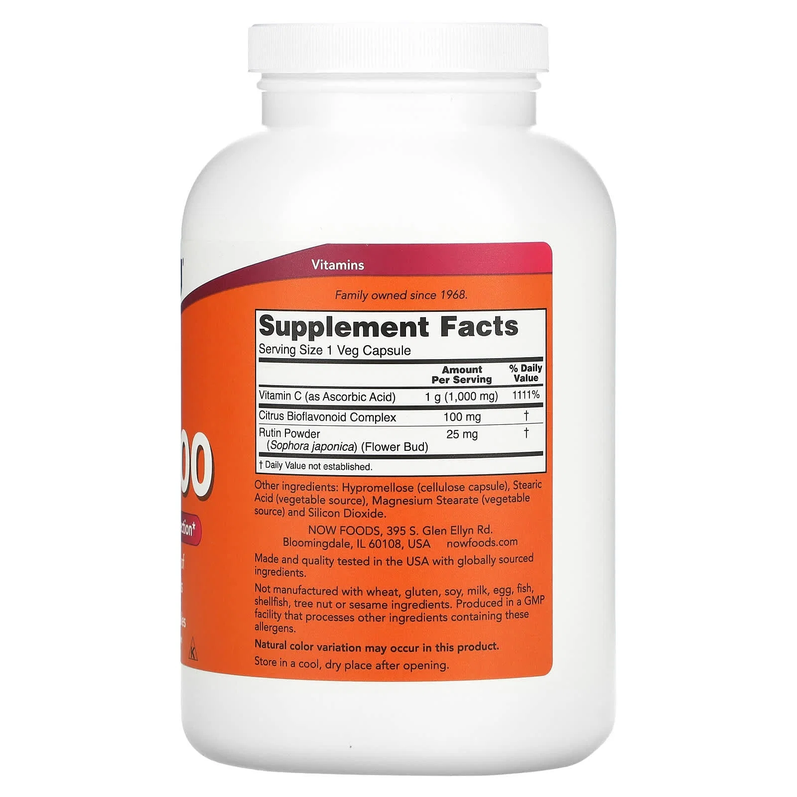 C-1000, 500 Veg Capsules — NOW Foods
