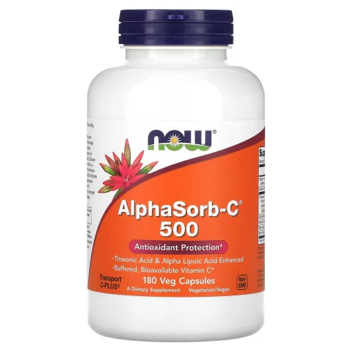 AlphaSorb-C 500, 180 Veg Capsules — NOW Foods