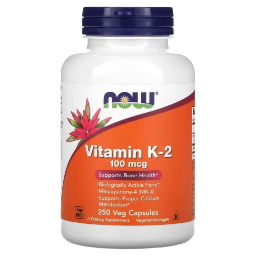 Vitamin K-2, 100 mcg, 250 Veg Capsules — NOW Foods