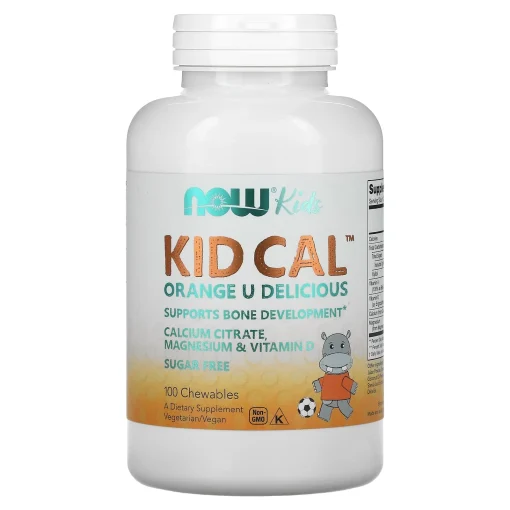 Kid Cal, Orange, 100 Chewables — NOW Foods