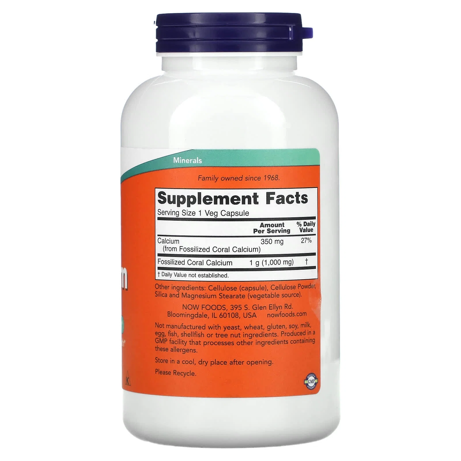 Coral Calcium, 1,000 mg, 250 Capsules — NOW Foods