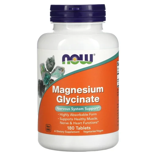 Magnesium Glycinate, 180 Tablets (100 mg per Tablet) — NOW Foods