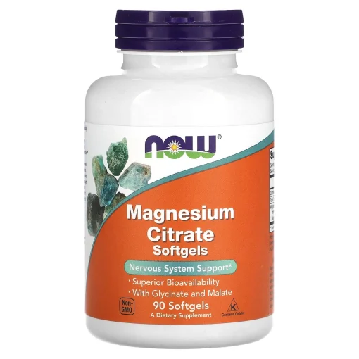 Magnesium Citrate, 90 Softgels (133 mg per Softgel) — NOW Foods