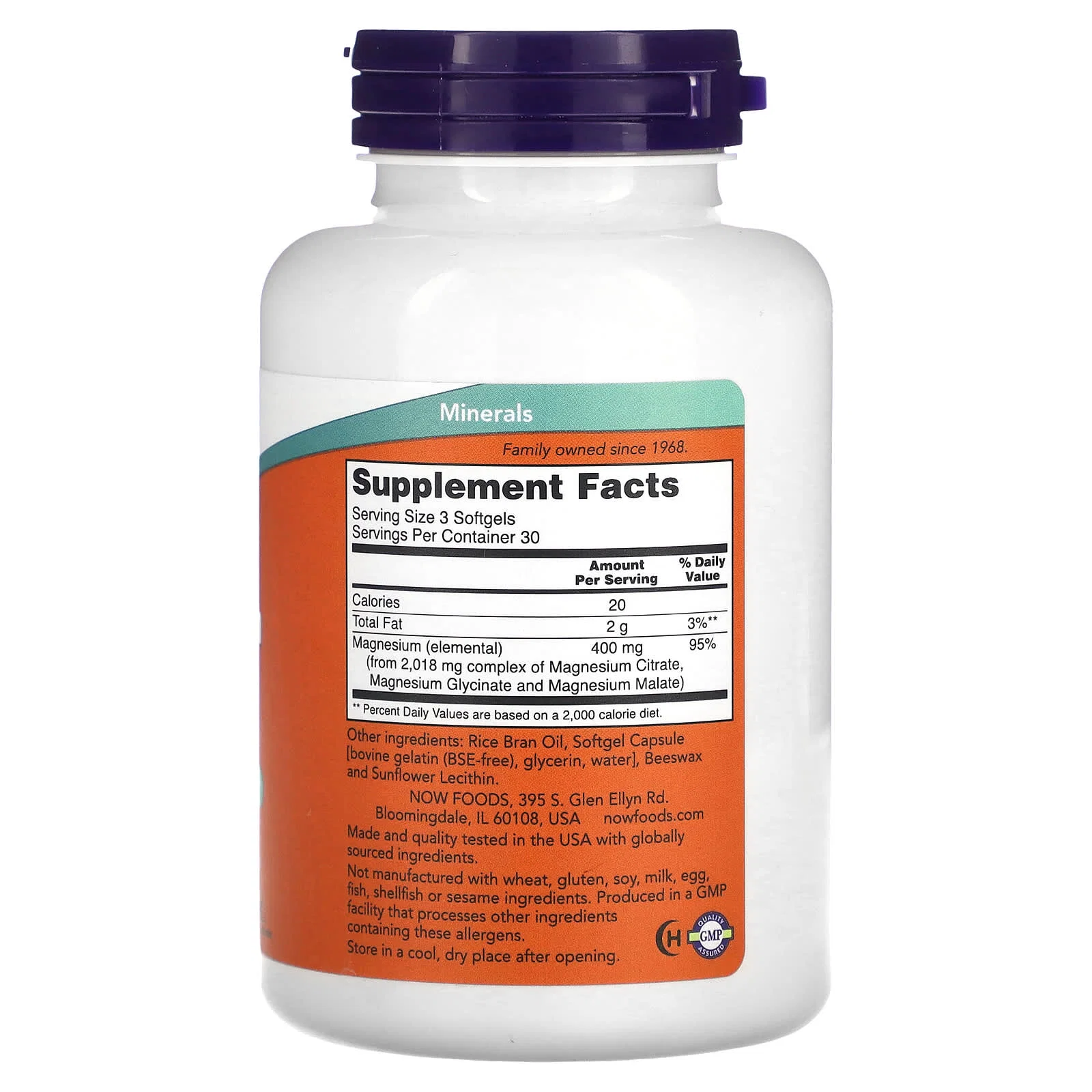 Magnesium Citrate, 90 Softgels (133 mg per Softgel) — NOW Foods
