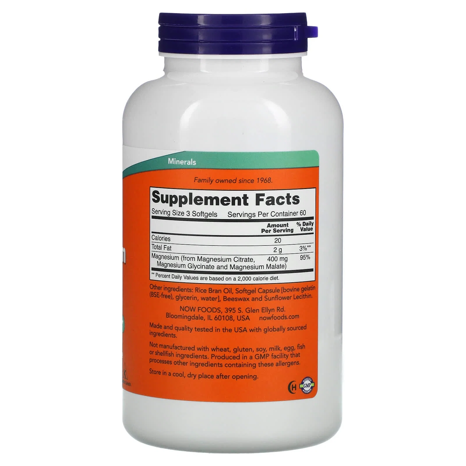 Magnesium Citrate, 180 Softgels (133 mg per Softgel) — NOW Foods