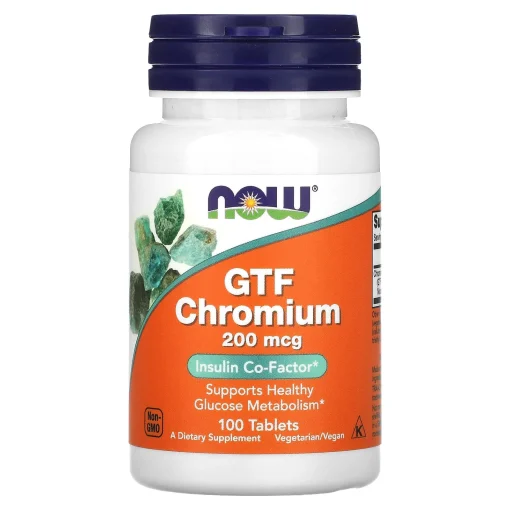 GTF Chromium, 200 mcg, 100 Tablets — NOW Foods