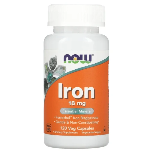 Iron, 18 mg, 120 Veg Capsules — NOW Foods