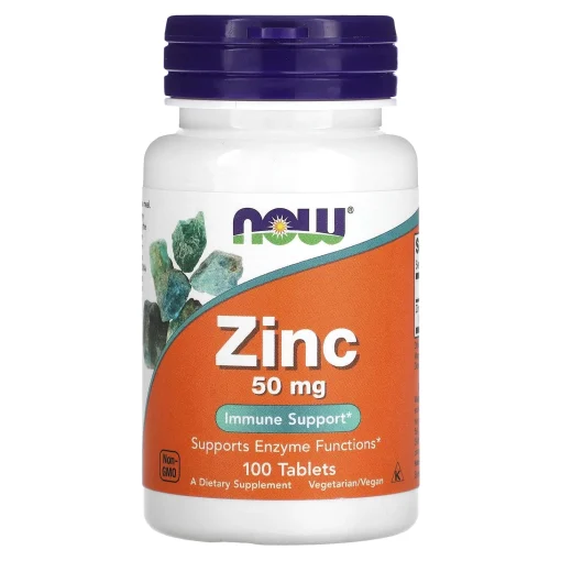 Zinc, 50 mg, 100 Tablets — NOW Foods
