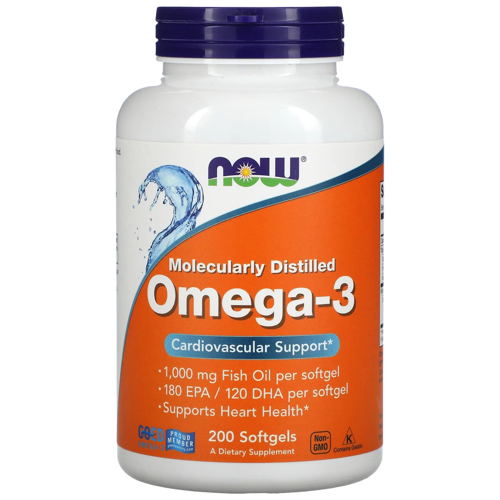 Omega-3 Fish Oil, 200 Softgels — NOW Foods