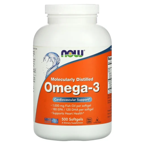 Omega-3 Fish Oil, 1,000 mg, 500 Softgels — NOW Foods