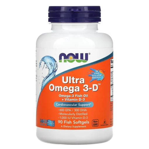 Ultra Omega 3-D, 600 EPA / 300 DHA, 90 Fish Softgels — NOW Foods